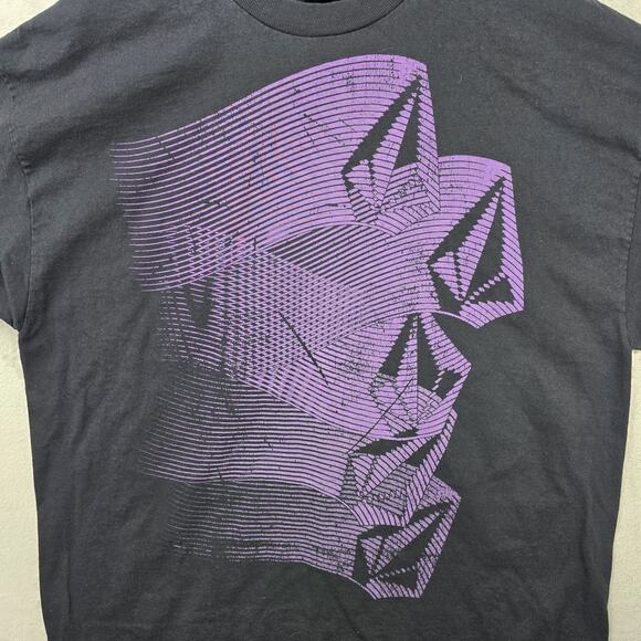 Vintage Volcom Shirt Mens XXL Black Y2K Skater Surf Grunge Multi Logo - Picture 2 of 6